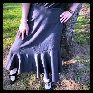 Gray ankle length skirt